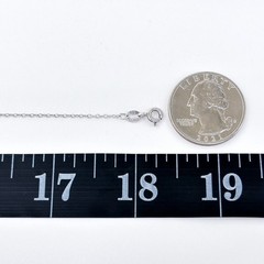 Vintage Sterling Silver 925 0.6mm Cable Chain Necklace 18″