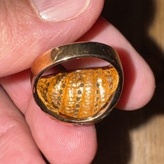 2 Vintage 18K & 14k Yellow Gold Electroplate Size 6/6.5 9.6g
