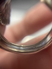 Vintage handmade Signed Sterling Silver Spoon Ring #B195