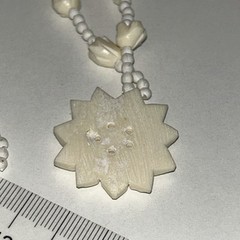 Cute Carved Cream 12 In Necklace