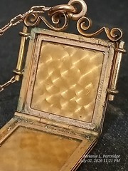 Antique W&H Co Gold-Filled Book Locket Engraved W Welchman Heirloom w/ Chain