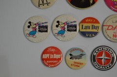 16 Vintage Pinbacks Buttons Disney Store Law DARE Yogi Jerry Lewis Drugs United
