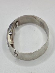 Vintage Sterling silver Italian Le Monde 17 rubies bangle wrist watch