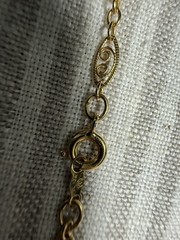 12k Gold Filled Filigree Scroll Station Necklace Chain 18 inch beautiful dainty