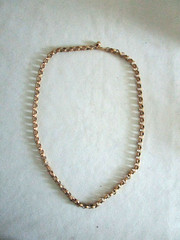 Vintage Goldtone 21″ Chain Necklace Textured Link Multi Strand Look