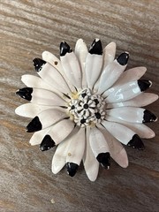 Vintage Enamel On Metal Flower Floral Brooch Pin Lot Of 3 Multicolor Brooches