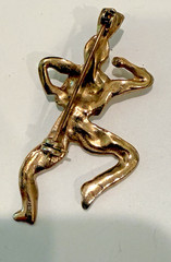VINTAGE EARLY RHINESTONE RUSSIAN DANCER BROOCH