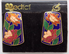 MEDICI – FLORAL DESIGN ENAMAL CLIP-ON EARRINGS