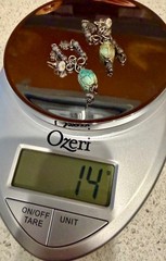 Ends 6/30 Vintage Carved Scarab 2 inch Dangle Silver Earrings