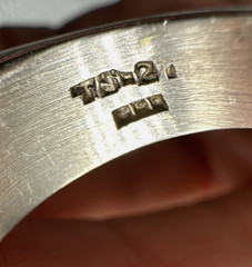 Vtg Taxco 925 Sterling Mens Turquoise Inlay Ring Signed Sz 11.75 Modernist 13.1g
