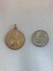 VIntage Jewelry 12KT 12K Gold Filled Charm Pendant Danecraft Its a Boy Baby Shoe
