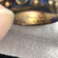Vintage 18K HGE Plated Multi Color Crystals Unique Bold Look Ring varied sizes