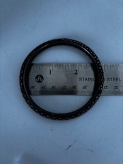 LOT of 4 black Vintage Bangle bracelets Metal & plastic 2.75″ D36