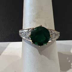 Thailand Ring Size 8.5 Green Stone