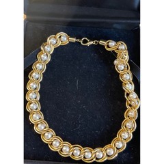 Vintage Faux Pearl Gold Chain Necklace Old Money Classic Regencycore Bridal