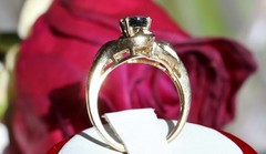 14k yellow gold 1.15ct natural diamond sz 7.5 ring sapphire vintage heated 5.3gr