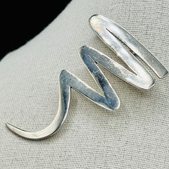 Vintage Mexico TM-248 925 Sterling Modernist Brooch Pendant Necklace Convertible