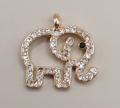 Vintage Style Elephant Charm Lot Pendant Necklace Boho Antique Bronze Silver 6pc