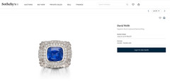 Vtg STATEMENT! 10ct Cornflower-Blue SAPPHIRE & DIAMOND QUARTZ Halo Sterling Ring