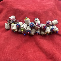 Exclusive Depression Era Cork and Multicolored Bakelite Bracelet. See pics.