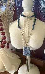 18 Pc Large Lot Vintage Costume Statement Jewelry Burgundy Green Blue Bracelets