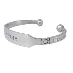 Moroccan Berber ID Cuff Bracelet | CATHY | Vintage Sterling Silver 925 | 7″