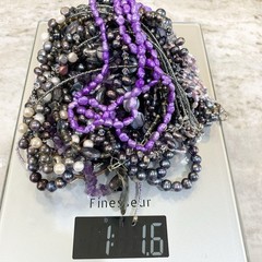 Vtg Cultured Pearl LOT 18 Necklace Tahitian FW Peacock Wear DIY 925 1.16LB