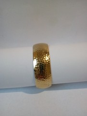 1/20 14k Gf Hammered Cuff Bracelet Gold Tone Made In USA