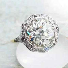 2.50Ct Old European Cut Lab Craeted Diamond Art Deco 925 Silver Engagement Ring