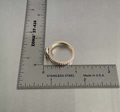 Vintage Ross Simons Dainty Citrine Solitaire Ring Vermeil 925 Silver Size 7