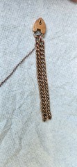 Antique 9K Yellow Gold Curb Chain Bracelet Padlock Edwardian