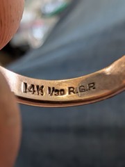 Vintage 14K RGP Heavy Dome Signet Ring 9.21g Size 9 – Monogram “EHB” – Project