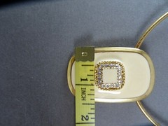 Birch Hill Pendant Crystal Embellished Enamel Gold Choker Necklace 21″ NWT