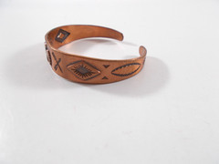 Small Bell Trading Post Copper Cuff Bracelet Southwest NA Design Free Shipping