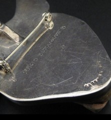 VINTAGE Sterling Silver 925 Sergio Bustamante Pig Pendant Neclace Slide Brooch