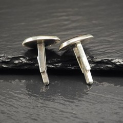 Mexican MOP Inlay Cufflinks Sterling Silver