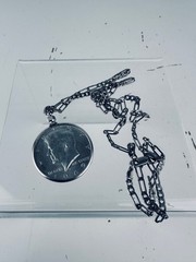 1969 40% Kennedy Silver Half Dollar Chain Necklace