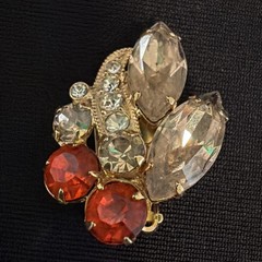 Vintage Signed Eisenberg ICE Brooch Pin & Clip Earrings – Original Box -stunning
