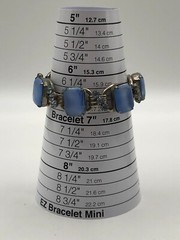 Vintage Verified JULIANA D&E Blue Rhinestone 5 Link Bracelet Glass MCM 1960s
