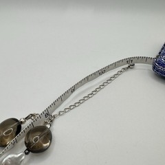 Vintage Chunky Smoky Quartz & Coin Pearl Necklace Sterling Silver Donna Dressler