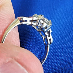 Original EARTH MINED DIAMOND Deco 2ct Engagement Ring Vintage PLATINUM Solitaire