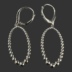 Vintage Michael Anthony .925 Sterling Silver Oval Shaped Earings w/ Original Box