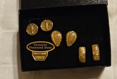 Evan St. Clair Gold Tone Diamond Dust Clip Earrings