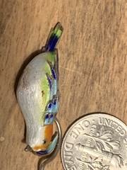 Vintage Enamel Sterling Silver Lovely Artisan Bird Of Paradise Pendant