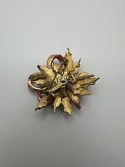 Vintage Christmas Mistletoe Mistletoe Ribbon Brooch by ART 4.5cm BB4