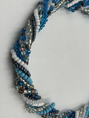 VTG Multiple Strand Twisted Beaded Necklace 18″