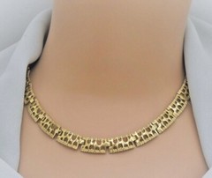 Vintage AMERIKANER Andreas Daub A*D Germany Double Gold Plated Necklace