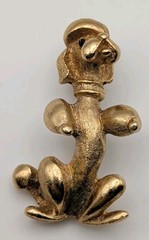Lot of 5 Poodle Dog Pins Vintage Costume Jewelry AJC Sarahcov