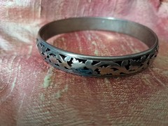 VTG Lot Of 4 PCS Aged Solid Brass Slip On Bangle Bracelets
