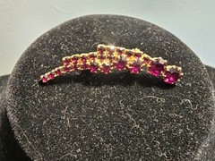 Multiple Stone Red Gemstone Brooch